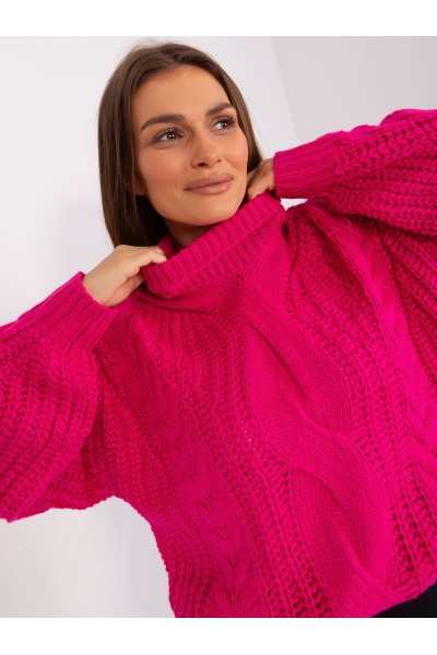 Oversize stiliaus megztinis moterims (rožinės spalvos)